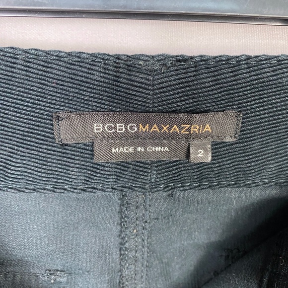 BCBGMaxAzria Bootcut Ankle Zip Cords Corduroy Pants in Black Size 2 - Picture 7 of 8
